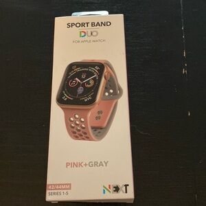 🍍Sport Band For Apple Watch/ series 1-5/42-44mm/ pink+gray 🍍F-2